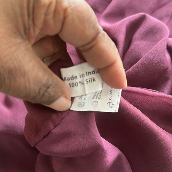 Megan Park 100% Silk & Turquoise Embroidered Blouse 1=6 - Picture 7 of 8